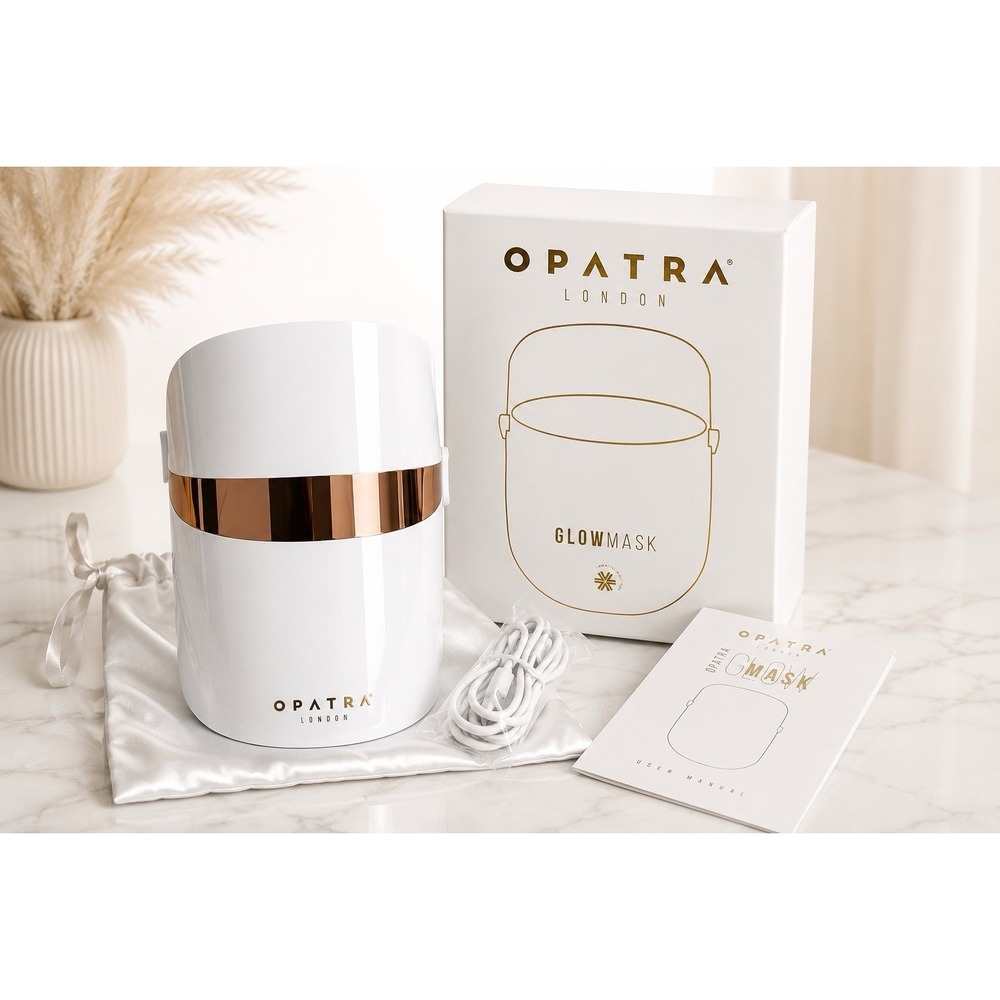 Opatra London Glow Mask LED Light‎ Therapy Face Mask Skincare w/Bag. EUC